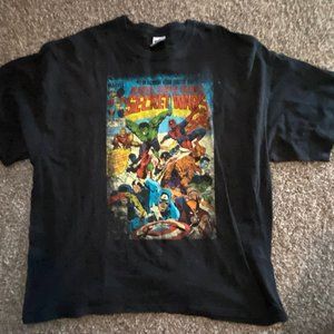 Marvel Secret Wars Super Heroes T-Shirt 2XL, XXL, 2X Thor, Iron Man, Hulk